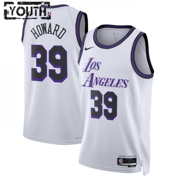 Los Angeles Lakers Trikot 22 Dwight Howard 39 Nike 2022-23 City Edition Weiß Swingman - Kinder
